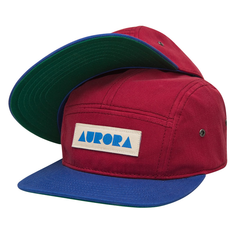 AURORA 5 Panel Cap - bordeaux