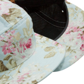 AURORA "The Floral" 5 Panel Cap - blue