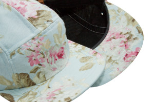 AURORA "The Floral" 5 Panel Cap - blue