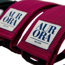 AURORA Velcro Straps Serif - bordeaux