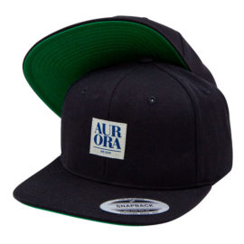 AURORA "Serif" Snapback Cap - black
