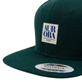 AURORA Serif Snapback Cap - darkgreen