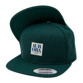 AURORA Serif Snapback Cap - darkgreen